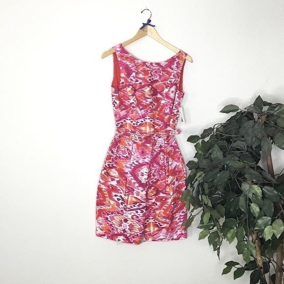 NWT Eliza J Fit and Flare Belted Dress - Picture 1 of 6
